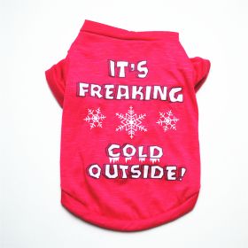 Breathable cool cotton vest for dogs in summer (Option: Rose Red-XS)